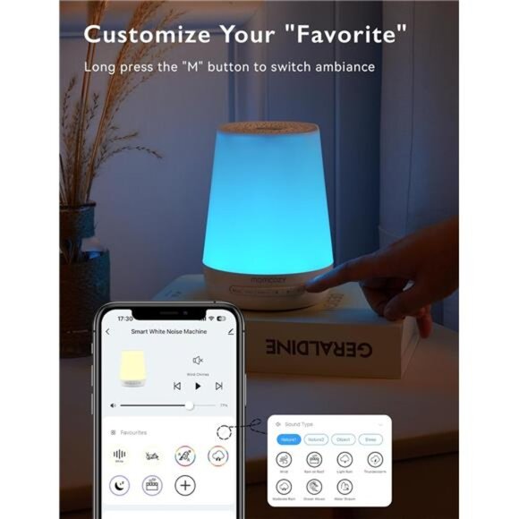 Baby Sound Machine, Momcozy White Noise Machine for Baby Sleeping with Night - Picture 6 of 7